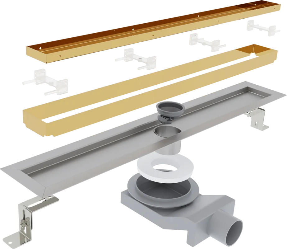 Душевой трап (лоток) Plumberia Selection PST In-Tile 70 см, золото 24К Sancos — официальный сайт