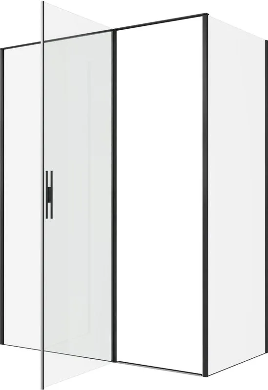 Душевой уголок Allen Brau Priority 160x80, профиль черный браш, стекло прозрачное Sancos — официальный сайт