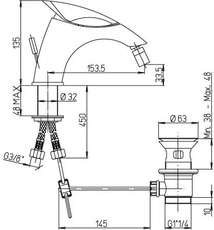 Смеситель для биде Paini F1 F1CR3062SKM Sancos — официальный сайт