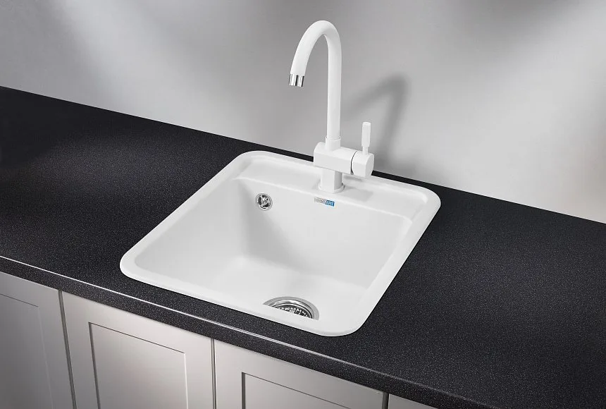 Мойка кухонная Granula Standart 4202, белый Sancos — официальный сайт