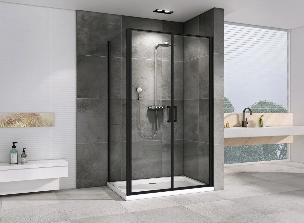Душевой уголок Abber Sonnenstrand AG04100BC-S80B 100x80, профиль черный, стекло прозрачное Sancos — официальный сайт