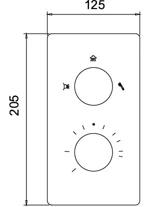 Термостатический смеситель встраиваемый RGW Shower Panels SP-42-03 С ВНУТРЕННЕЙ ЧАСТЬЮ, для душа Sancos — официальный сайт