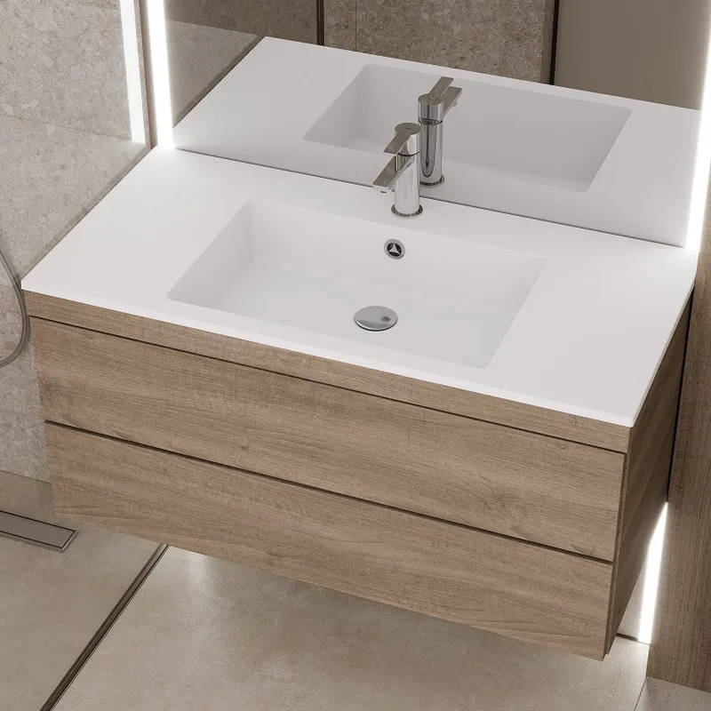 Мебельная раковина Uperwood Megan 100 матовая белая Sancos — официальный сайт