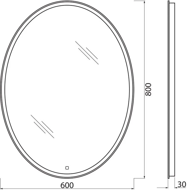 Зеркало BelBagno SPC-VST-600-800-LED-TCH Sancos — официальный сайт