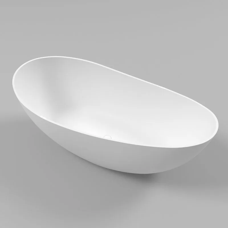 Ванна из искусственного камня WHITECROSS Ruby 170x75 см, отдельностоящая, матовая белая, овальная, с Sancos — официальный сайт