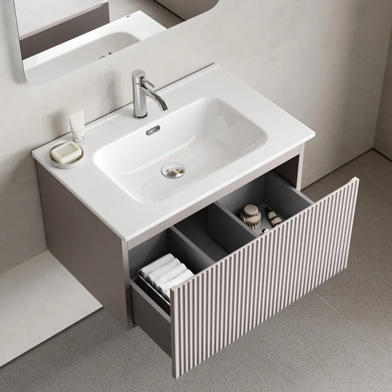 Тумба под раковину Sancos Snob R 1.0 70 подвесная Doha soft (пыльная роза), SNR1.070SM Sancos — официальный сайт