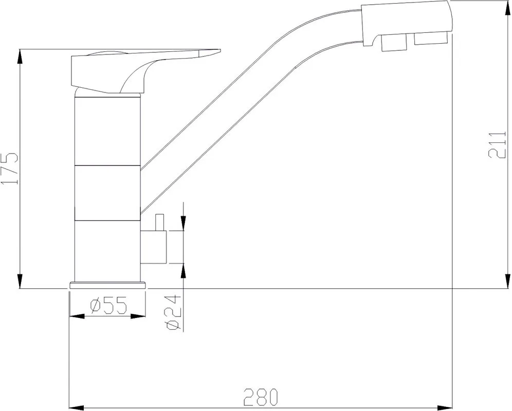 Смеситель для кухни Steel Hammer SH 321 Black Cr Sancos — официальный сайт