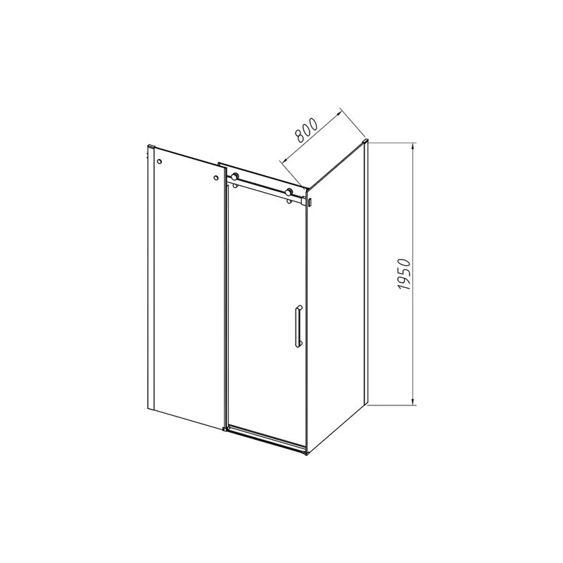 Душевой уголок Vincea Como-N VSR-4CN8015CGB 150х80 см, профиль матовый черный, стекло тонированное с Sancos — официальный сайт