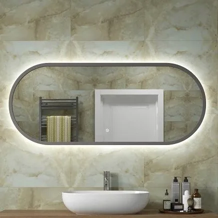 Зеркало Art&Max Bari 50x120 графит матовый Sancos — официальный сайт