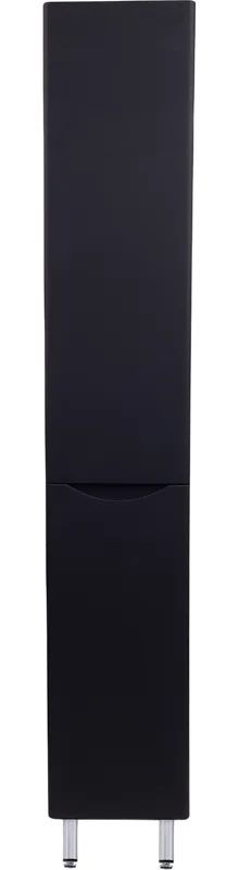 Шкаф-пенал для ванной Style Line Бергамо Люкс Plus 30 L с бельевой корзиной, антискрейтч черный