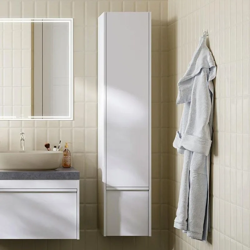 Шкаф-пенал для ванной KERAMA MARAZZI Modula 165 белый глянцевый Sancos — официальный сайт