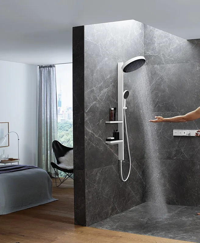 Душевая стойка Hansgrohe Rainfinity 26842700 Sancos — официальный сайт