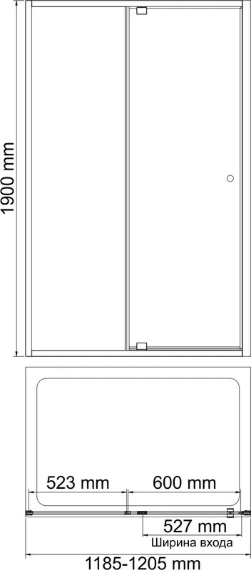 Душевая дверь в нишу Wasserkraft Aula 11P05 120 см Sancos — официальный сайт