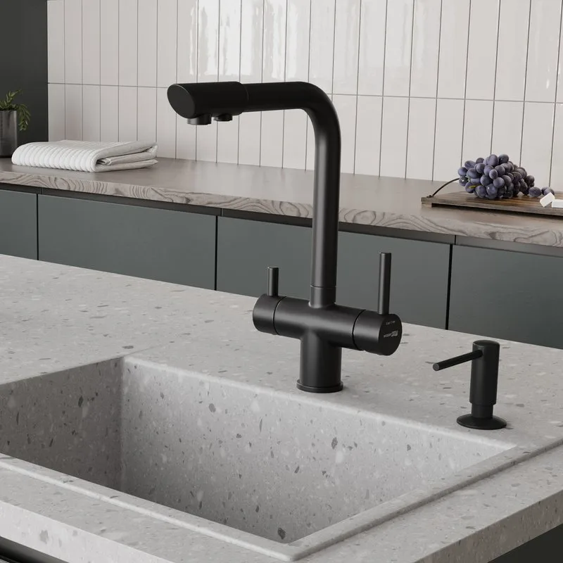 Смеситель для кухни Wasserkraft A8367 черный матовый Sancos — официальный сайт
