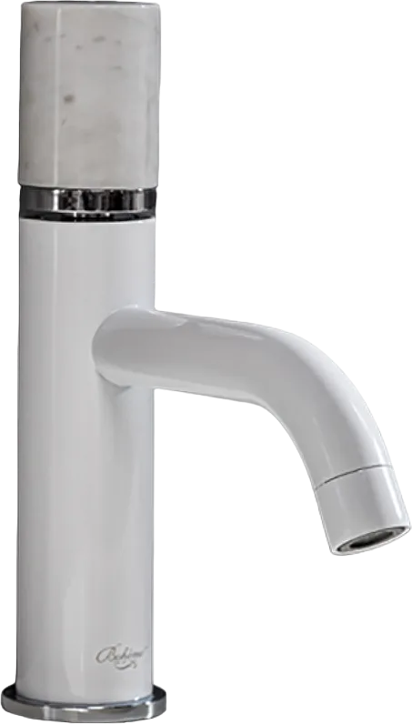 Смеситель для раковины Boheme Stick 121-W-MR-W белый, белый мрамор Sancos — официальный сайт