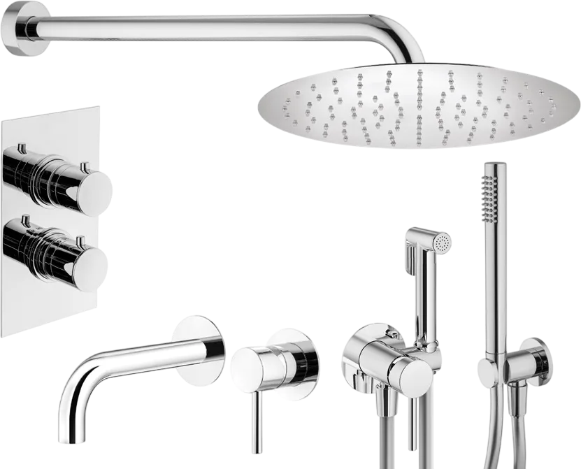 Комплект для ванной Plumberia Selection Ixo KITZXOT18QCR210 С ВНУТРЕННЕЙ ЧАСТЬЮ, хром Sancos — официальный сайт