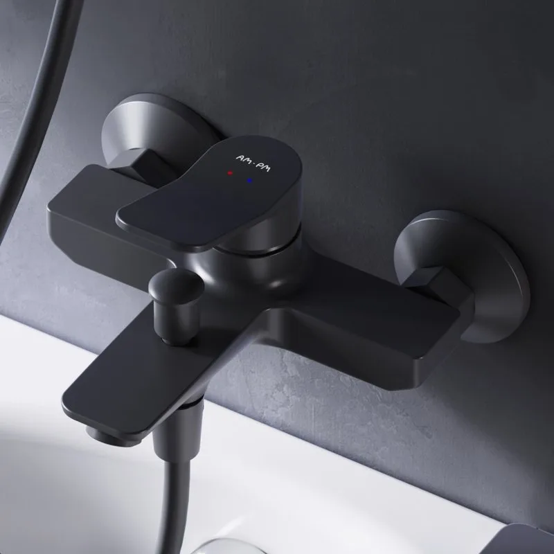 Смеситель для ванны с душем AM.PM X-Joy F85A10022, черный Sancos — официальный сайт