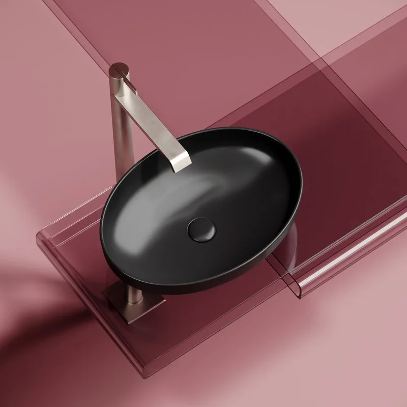 Накладная раковина Ceramicanova Element CN6056MB черная матовая Sancos — официальный сайт