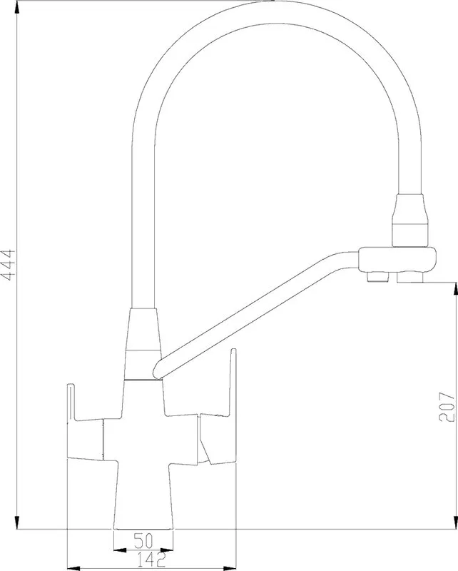 Смеситель для кухни Steel Hammer SH 903-8 Cr с гибким изливом Sancos — официальный сайт