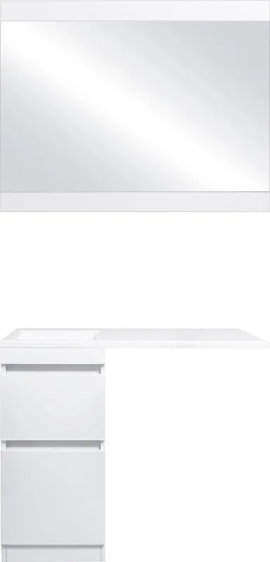 Тумба под раковину без столешницы Style Line Даллас 100 Люкс Plus напольная, белая