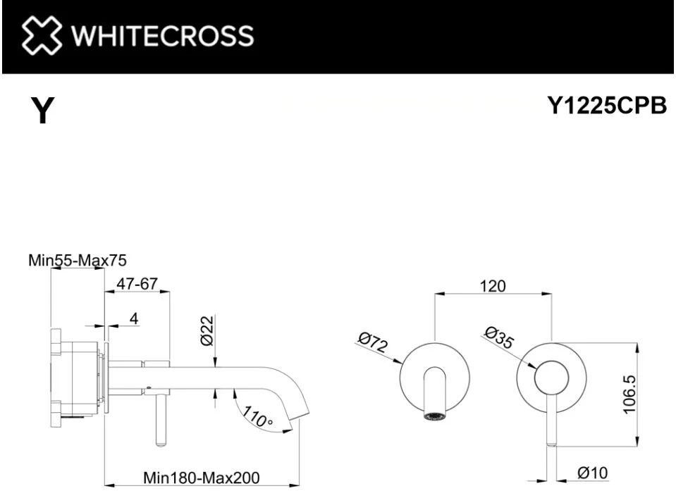 Смеситель для раковины WHITECROSS Y Y1225CPB брашированная медь Sancos — официальный сайт