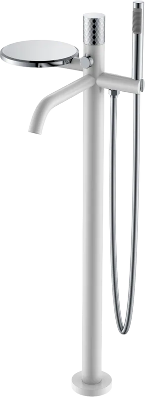 Напольный смеситель для ванны с душем Boheme Stick 129-WCR, white diamond chrome Sancos — официальный сайт