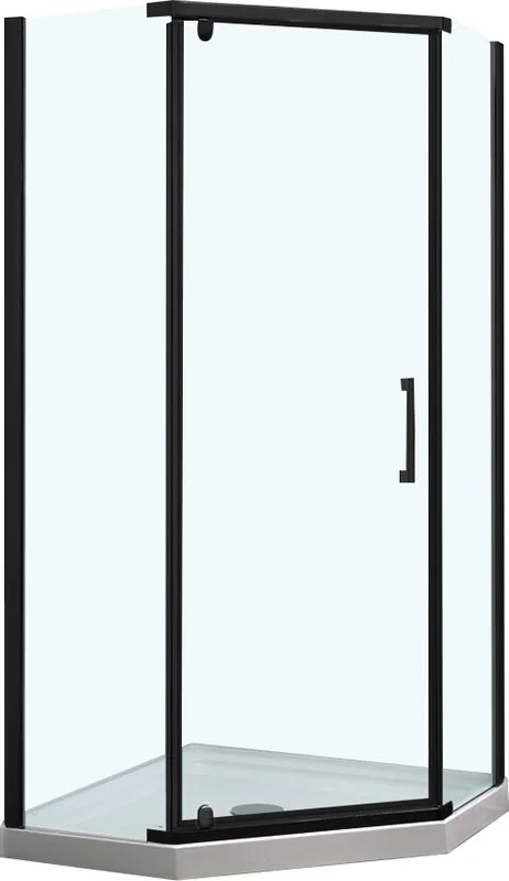 Душевой уголок Vincea Stresa VSP-1S100CLB 100x100, профиль чёрный, стекло прозрачное Sancos — официальный сайт