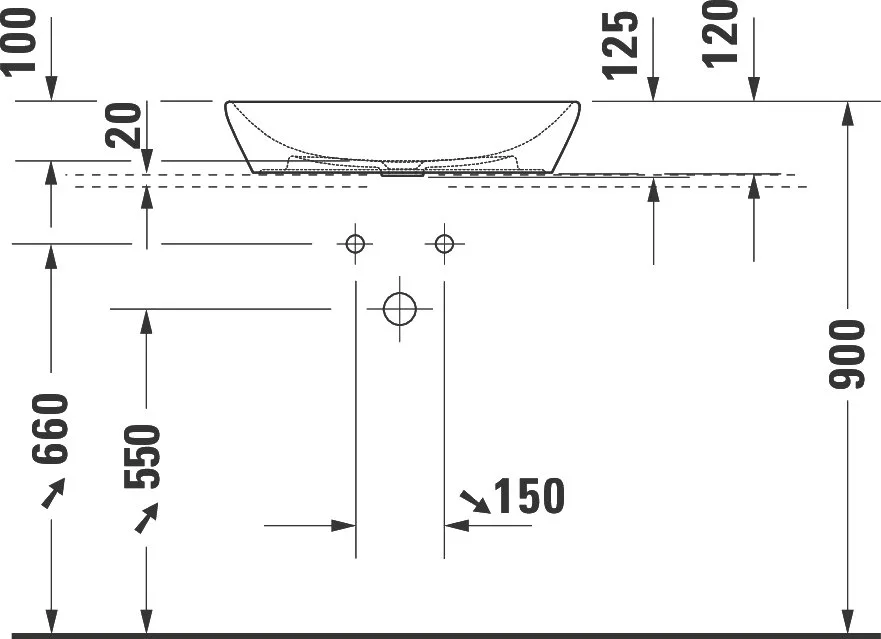 Накладная раковина Duravit D-Neo 2372600070 Sancos — официальный сайт