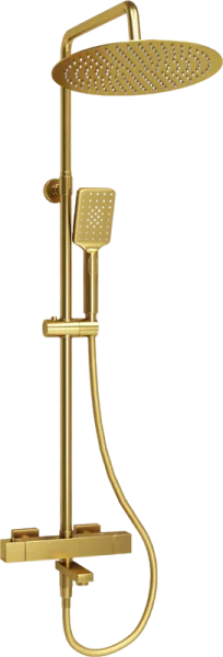Душевая стойка Wasserkraft Aisch A199.262.201.BG Thermo, с термостатом, золото