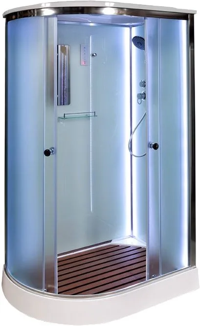Душевая кабина DTO D102SR 120х80, LED, профиль хром, стекло матовое Sancos — официальный сайт