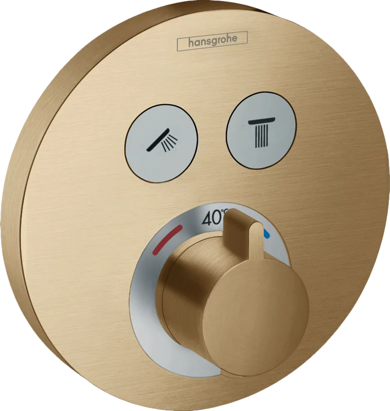 Термостатический смеситель встраиваемый Hansgrohe ShowerSelect S 15743140, для душа, шлифованная бро Sancos — официальный сайт