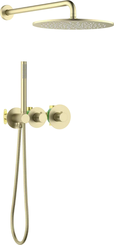 Душевой комплект Timo Saona SX-2359/17SM, С ВНУТРЕННЕЙ ЧАСТЬЮ, с термостатом, золото матовое Sancos — официальный сайт