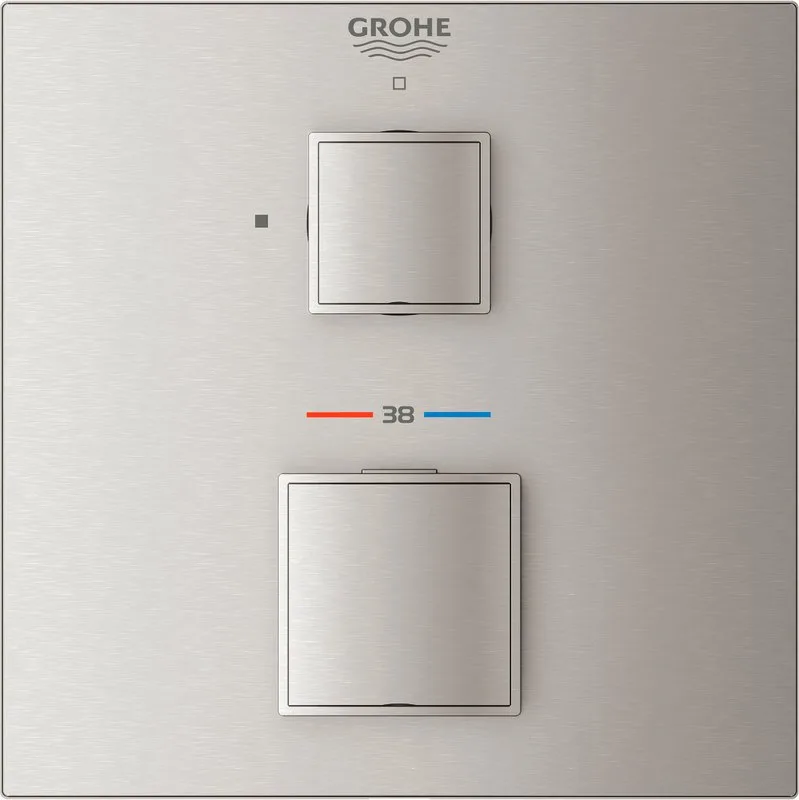 Термостатический смеситель встраиваемый Grohe Grohtherm Cube 24153DC0 для душа, суперсталь Sancos — официальный сайт
