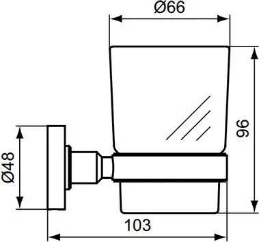 Стакан Ideal Standard IOM A9120AA матовое стекло Sancos — официальный сайт