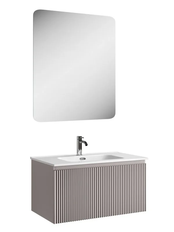 Тумба под раковину Sancos Snob R 1.0 80 подвесная Doha soft (пыльная роза), SNR1.080SM Sancos — официальный сайт