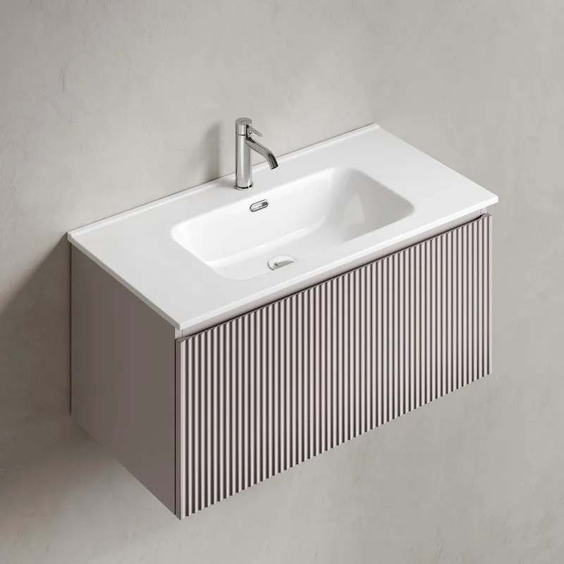 Тумба под раковину Sancos Snob R 1.0 90 подвесная Doha soft (пыльная роза), SNR1.090SM Sancos — официальный сайт