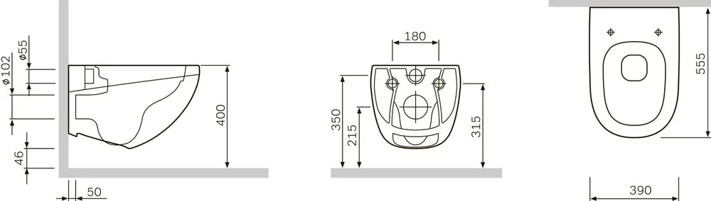 Чаша для унитаза подвесного AM.PM Sensation FlashClean C301700WH Sancos — официальный сайт