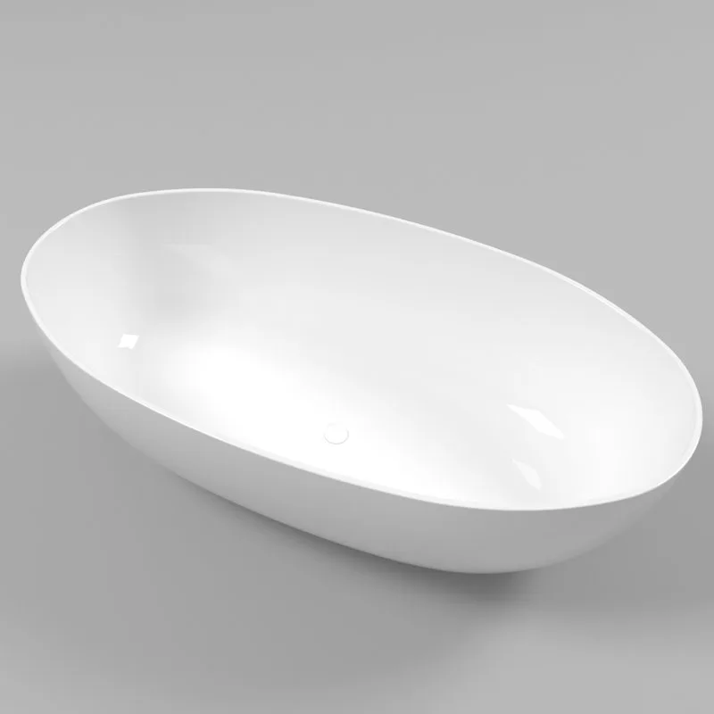 Ванна из искусственного камня WHITECROSS Diamond 170x85 см, отдельностоящая, белая, овальная, с донн Sancos — официальный сайт