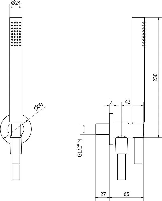 Душевой гарнитур IB Rubinetterie Duplex SH022CC, chrome Sancos — официальный сайт