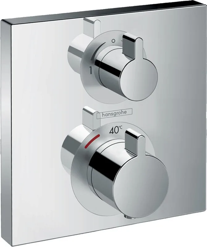 Термостатический смеситель встраиваемый Hansgrohe Ecostat Square 15714000, для душа, хром Sancos — официальный сайт