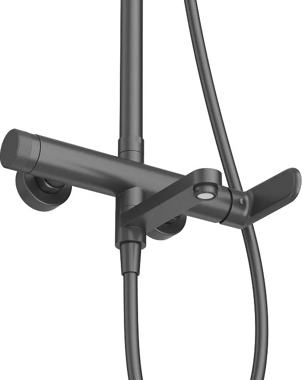 Душевая стойка Cezares Stylus STYLUS-CVD-NOP, со смесителем и изливом, матовый черный Sancos — официальный сайт