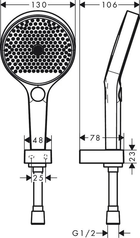 Душевой гарнитур Hansgrohe Rainfinity 26851000, хром Sancos — официальный сайт