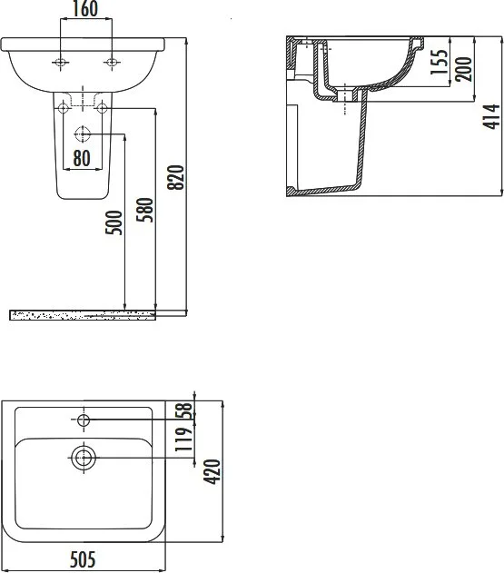 Раковина Creavit Key KY050-00CB00E-0000 белая глянцевая Sancos — официальный сайт