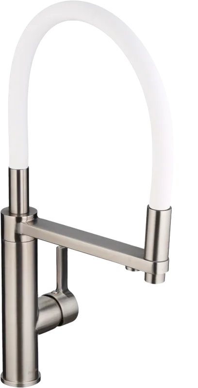 Смеситель для кухни Swedbe Selene Plus 8641 белый, нержавеющая сталь Sancos — официальный сайт