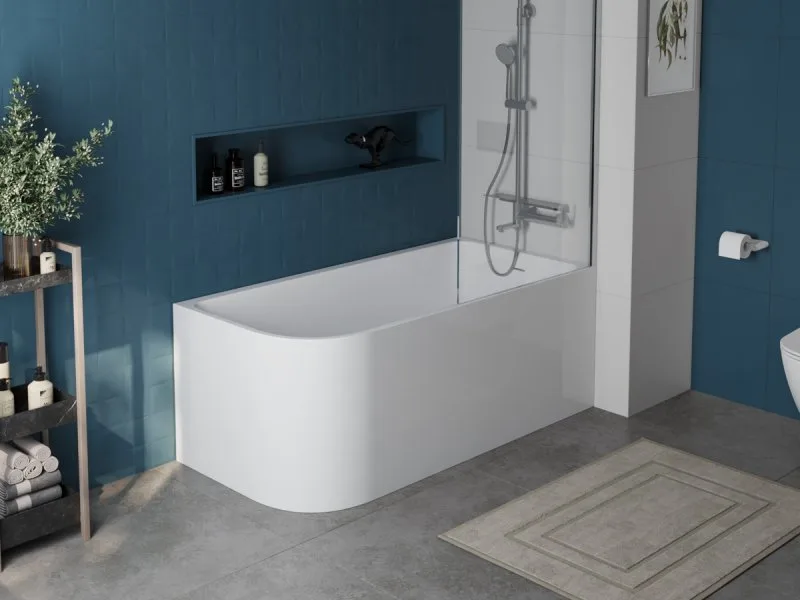 Акриловая ванна BelBagno BB712-1500-730-R 150x75 см, правая, пристенная, белая, асимметричная Sancos — официальный сайт