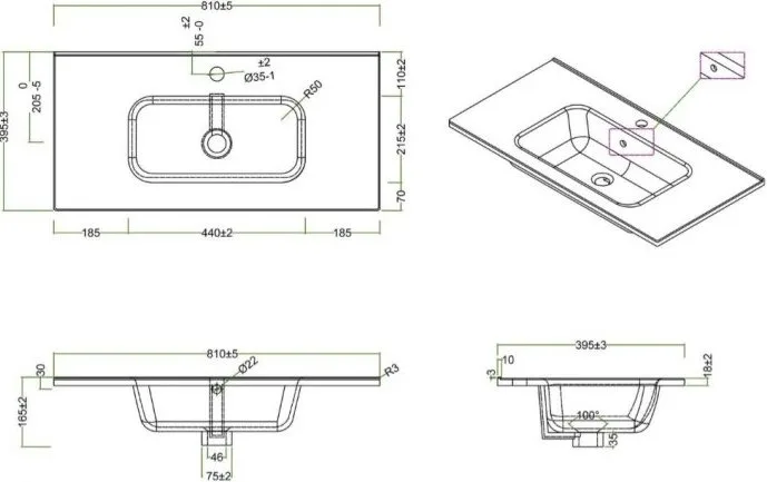 Мебельная раковина BelBagno BB800/390ETL 80 Sancos — официальный сайт