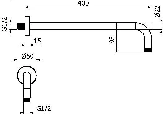 Кронштейн для верхнего душа Plumberia Selection Shower SAT3130GR серый Sancos — официальный сайт