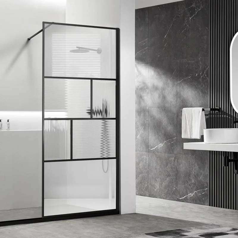 Душевая перегородка Vincea Walk-in HP Art VSW-1HC900CFB 90 см, профиль матовый черный, стекло прозра Sancos — официальный сайт
