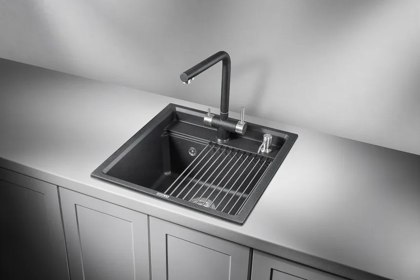 Мойка кухонная Granula Kitchen Space 5002, черный Sancos — официальный сайт