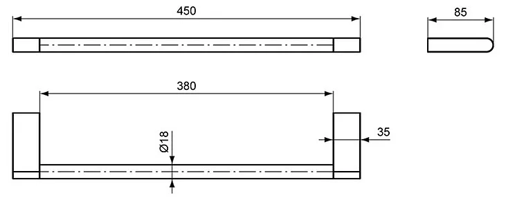 Полотенцедержатель Ideal Standard Connect 45 см Sancos — официальный сайт